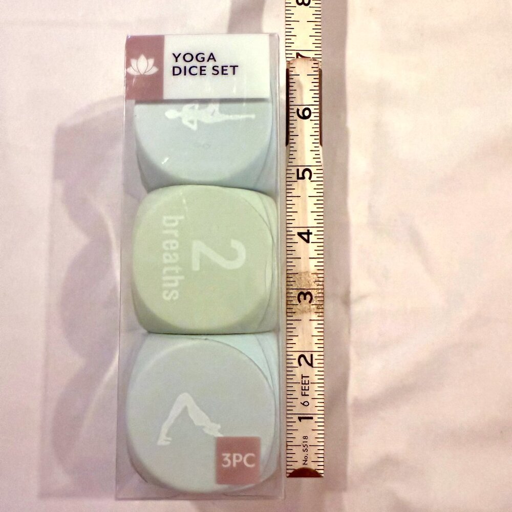 3-Piece Yoga Dice Set – Mindful Movement Game for Breath & Poses